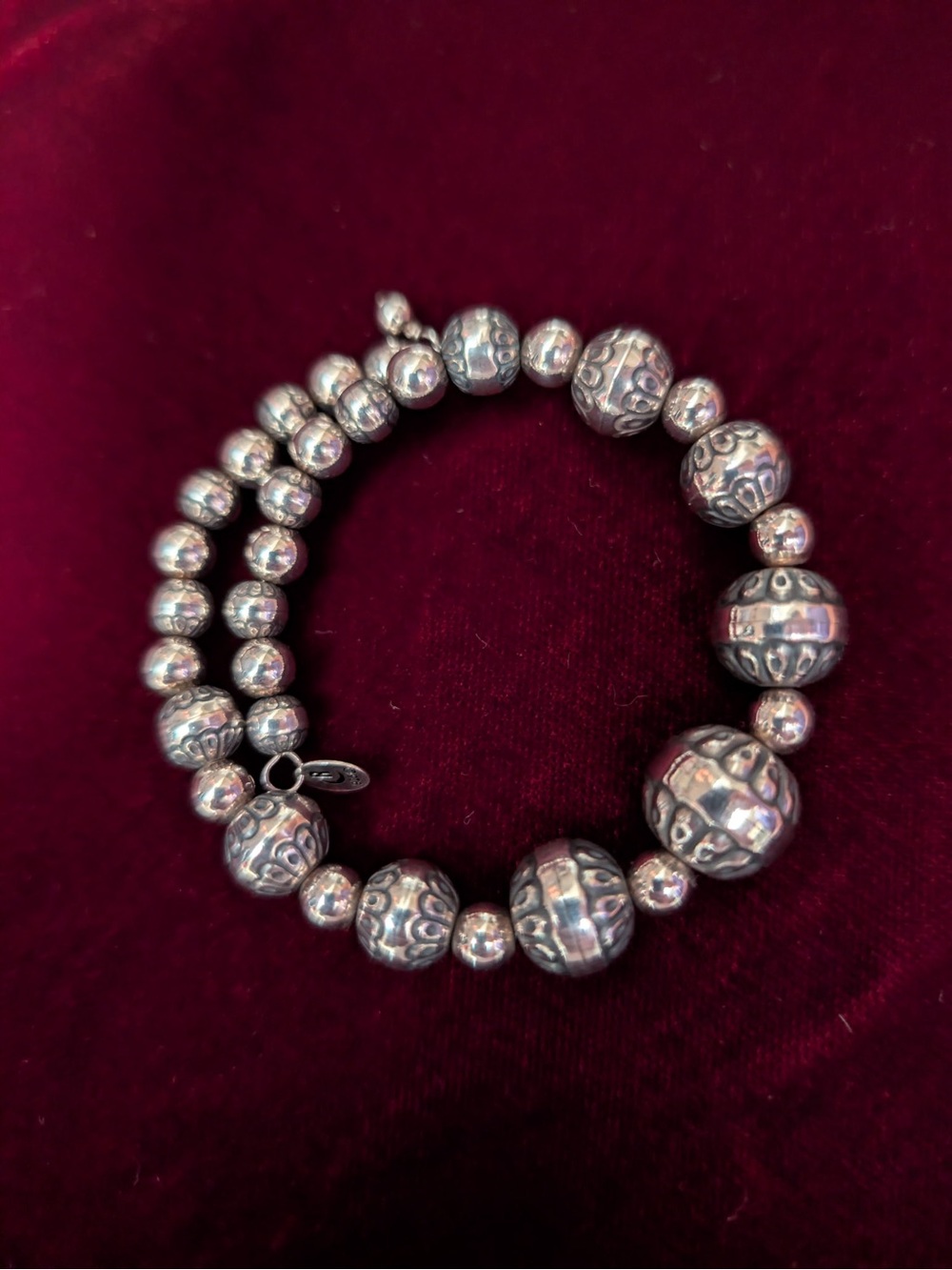 Carolyn Pollack Relios Sterling Graduated Bead Bracelet